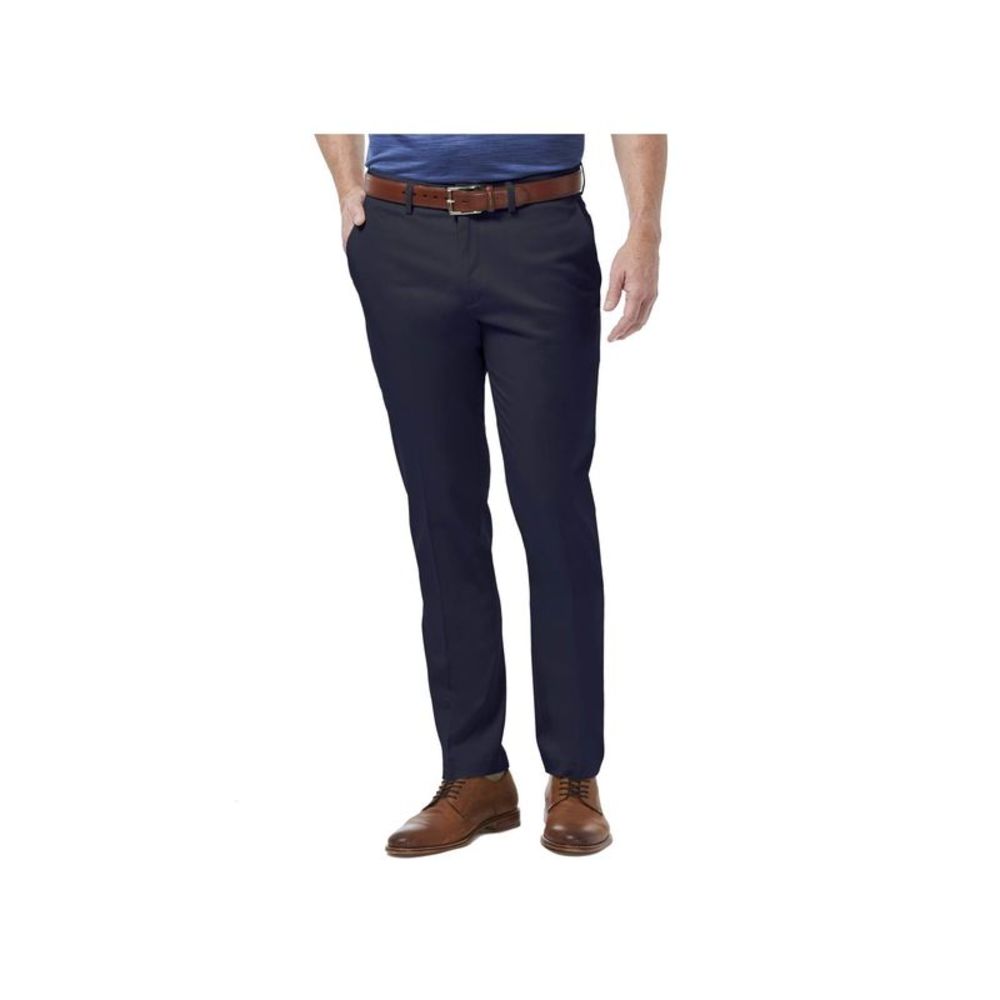 J.M. HAGGER Mens Navy Stretch, Tapered, Classic Fit Stretch Pants 34W/ 29L